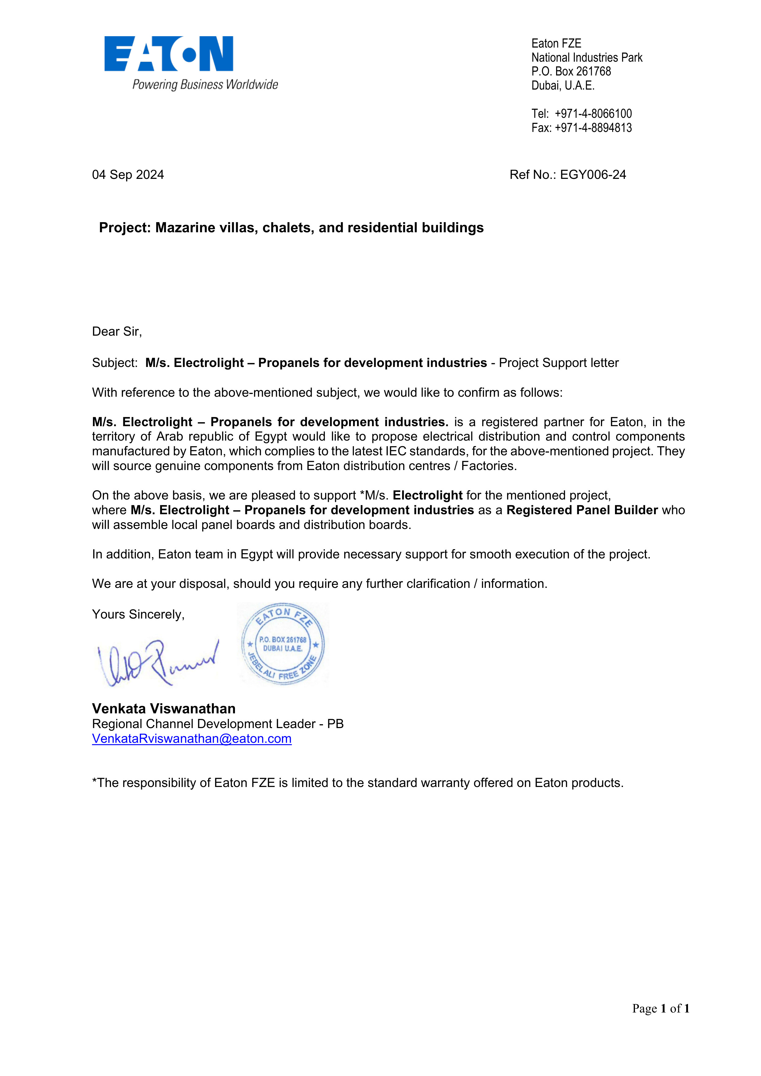 Electrolight – Propanels for development industries - Mazarine villas, chalets and residential b